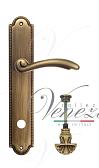 Дверная ручка Venezia на планке PL98 мод. Versale (мат. бронза) сантехническая, поворо